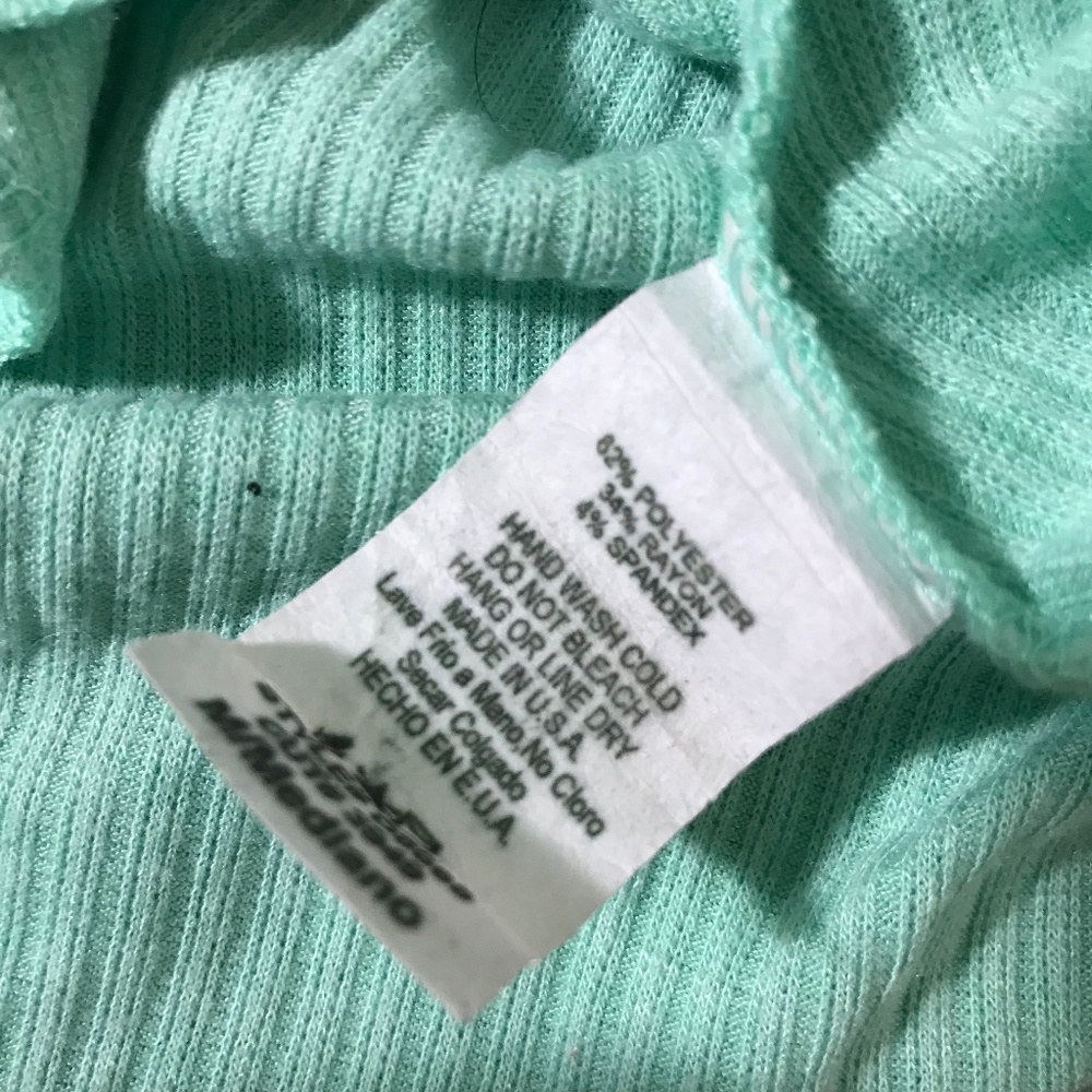 Mittoshop Mint Green Knit Ribbed Racerback Dress - Picture 4 of 7